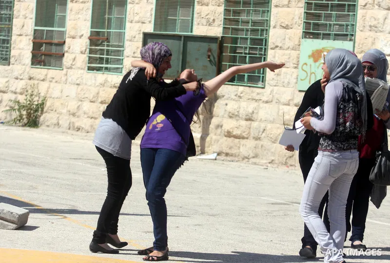 Palestinian high school student celebrated after hearing the results of their final exams known as "Tawjihi" in the West Bank city of Ramallah on July 19, 2012. The Ministry of Education in Gaza Strip and the West Bank a...