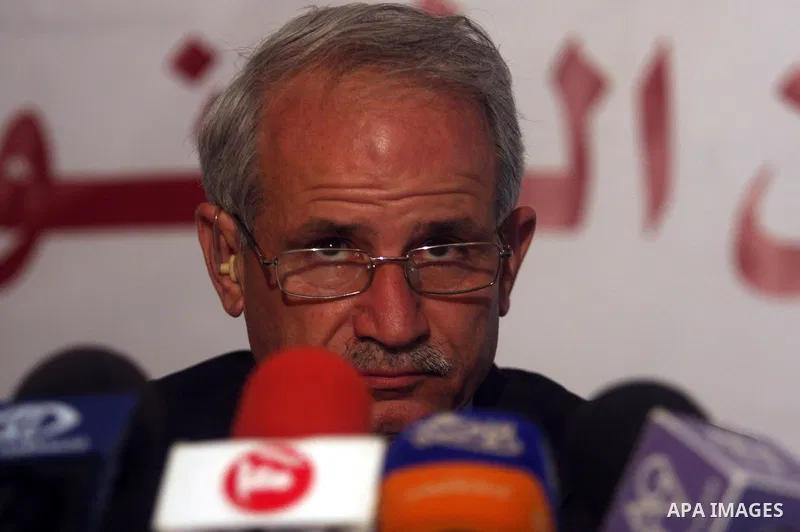 A member of the Palestinian Ministry of Education, Jihad Zakarnah speaks duing a press conference to announce the results of final high school exams, known as "Tawjihi" in the West Bank city of Ramallah,on July 19, 2012....