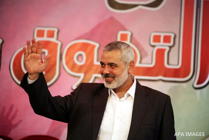 Palestinian Prime Minister in Gaza Ismail Haniyeh attends the ceremony for superior high school students in Gaza city, on 19 July 2012. The Ministry of Education in Gaza Strip announced the final results of high school f...
