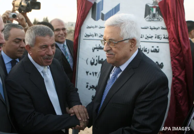Palestinian President Mahmoud Abbas (Abu Mazen) during the opening of the hospital in the West Bank city of Jenin on July 28, 2012. Photo by Thaer Ganaim