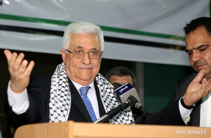 Palestinian President Mahmoud Abbas (Abu Mazen) participates in a graduation ceremony for outstanding students in the West Bank city of Jenin on July 28, 2012. Photo by Thaer Ganaim