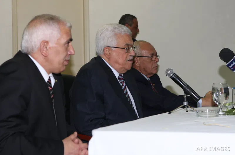 Palestinian President, Mahmoud Abbas (Abu Mazen), visits the Hebron province headquarters in the West Bank city of Hebron on, Aug. 01, 2012. Photo by Thaer Ganaim