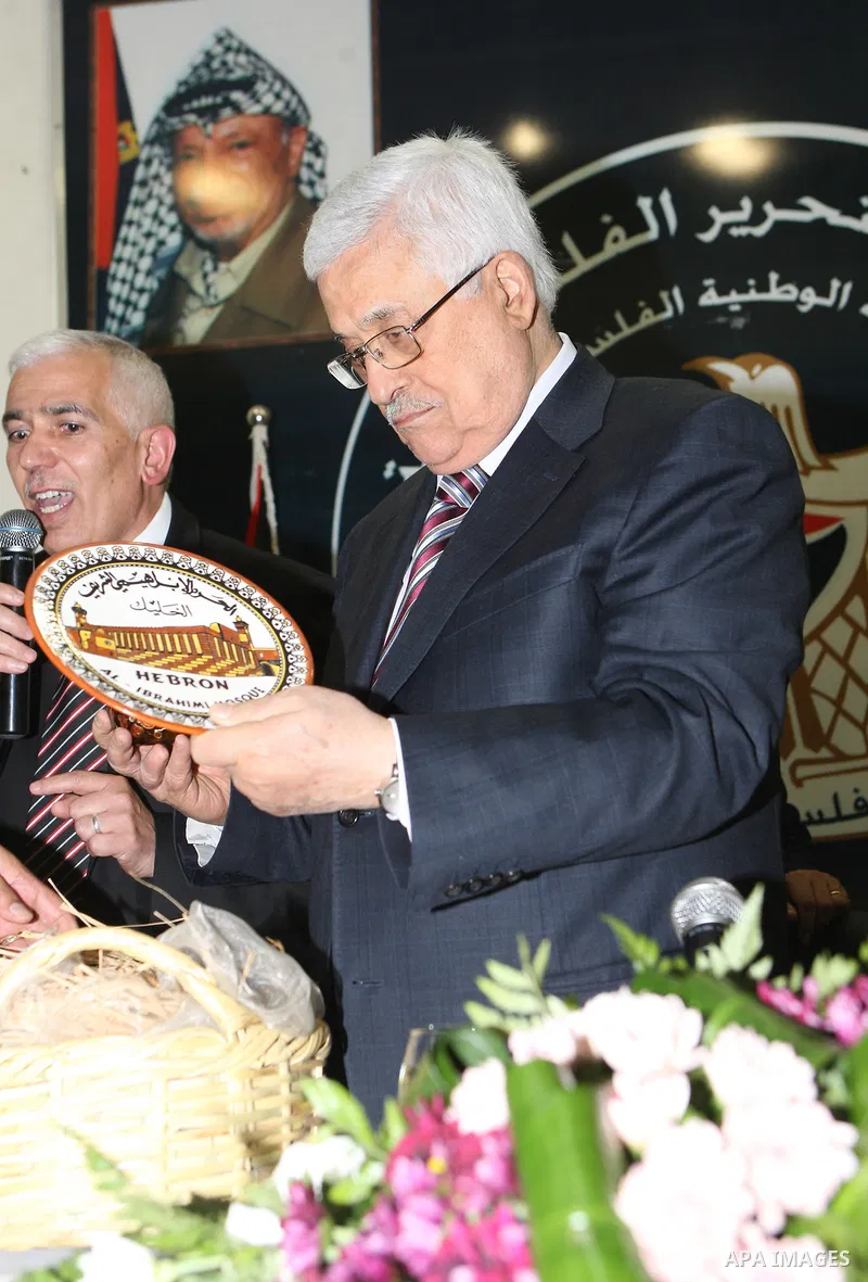 Palestinian President, Mahmoud Abbas (Abu Mazen), visits the Hebron province headquarters in the West Bank city of Hebron on, Aug. 01, 2012. Photo by Thaer Ganaim