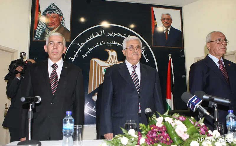 Palestinian President, Mahmoud Abbas (Abu Mazen), visits the Hebron province headquarters in the West Bank city of Hebron on, Aug. 01, 2012. Photo by Thaer Ganaim
