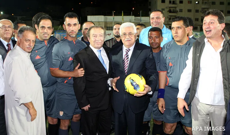 Palestinian President, Mahmoud Abbas (Abu Mazen), visits sports stadium in the West Bank city of Hebron on, Aug. 01, 2012. Photo by Thaer Ganaim