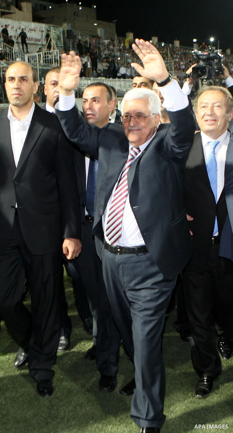 Palestinian President, Mahmoud Abbas (Abu Mazen), visits sports stadium in the West Bank city of Hebron on, Aug. 01, 2012. Photo by Thaer Ganaim