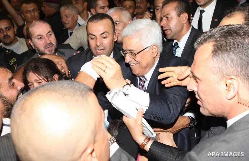 Palestinian President, Mahmoud Abbas (Abu Mazen), participates in the opening the field of President Mahmoud Abbas, the center the West Bank city of Hebron on, Aug. 01, 2012. Photo by Thaer Ganaim