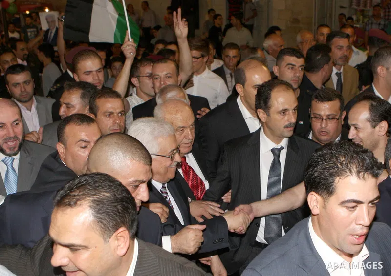 Palestinian President, Mahmoud Abbas (Abu Mazen), participates in the opening the field of President Mahmoud Abbas, the center the West Bank city of Hebron on, Aug. 01, 2012. Photo by Thaer Ganaim