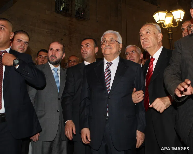 Palestinian President, Mahmoud Abbas (Abu Mazen), participates in the opening the field of President Mahmoud Abbas, the center the West Bank city of Hebron on, Aug. 01, 2012. Photo by Thaer Ganaim