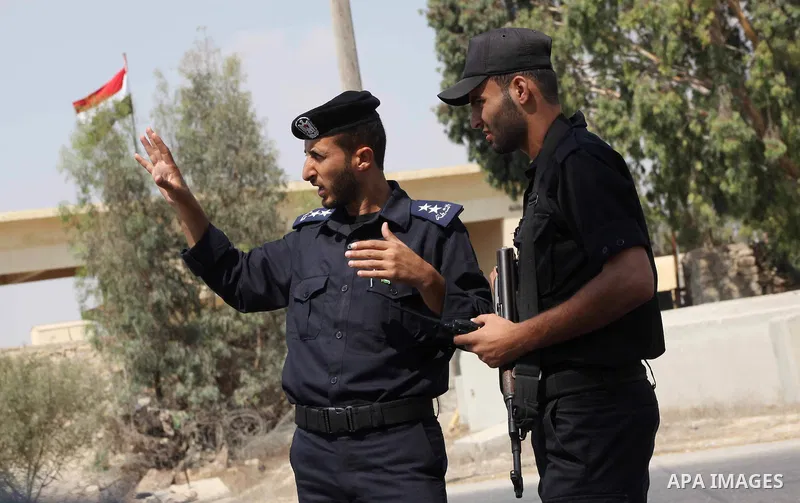 A Palestinian Hamas security guard on duty on the border between Egypt and Gaza strip in Rafah town southern Gaza strip on, 06 August 2012. Reports state that at least five gunmen were killed after they tried to infiltra...