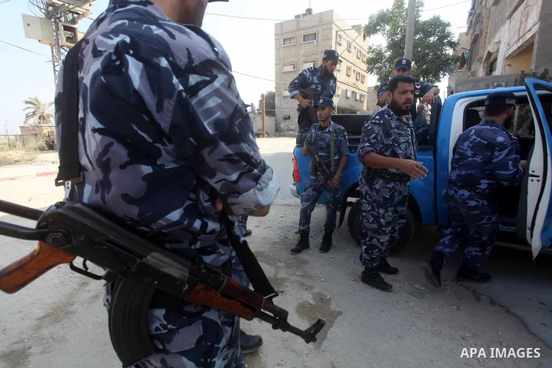 A Palestinian Hamas security guard on duty on the border between Egypt and Gaza strip in Rafah town southern Gaza strip on, 06 August 2012. Reports state that at least five gunmen were killed after they tried to infiltra...