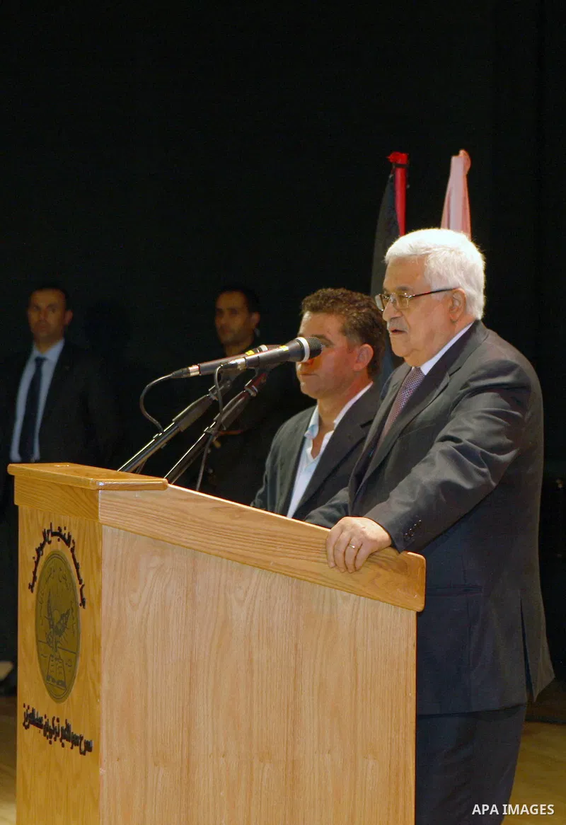 Palestinian President, Mahmoud Abbas (Abu Mazen) participates ceremony honoring high school students, in the West Bank city of Nablus on, Aug. 07, 2012. Photo by Thaer Ganaim