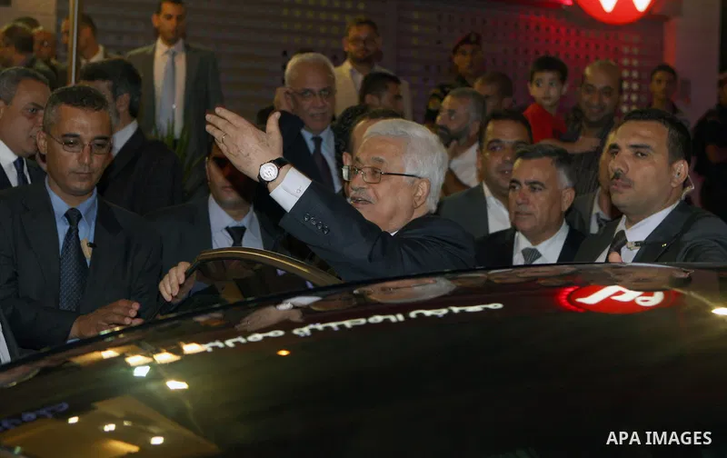 Palestinian President, Mahmoud Abbas (Abu Mazen) during visiting in the West Bank city of Nablus on, Aug. 07, 2012. Photo by Thaer Ganaim