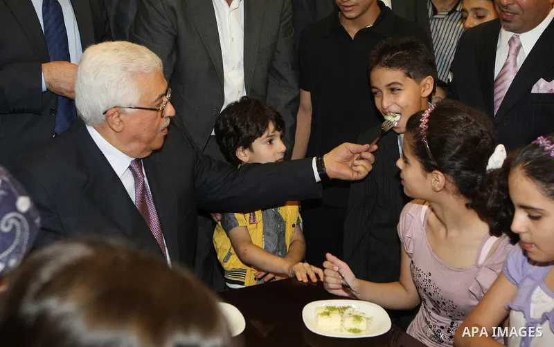 Palestinian President, Mahmoud Abbas (Abu Mazen) during visiting in the West Bank city of Nablus on, Aug. 07, 2012. Photo by Thaer Ganaim