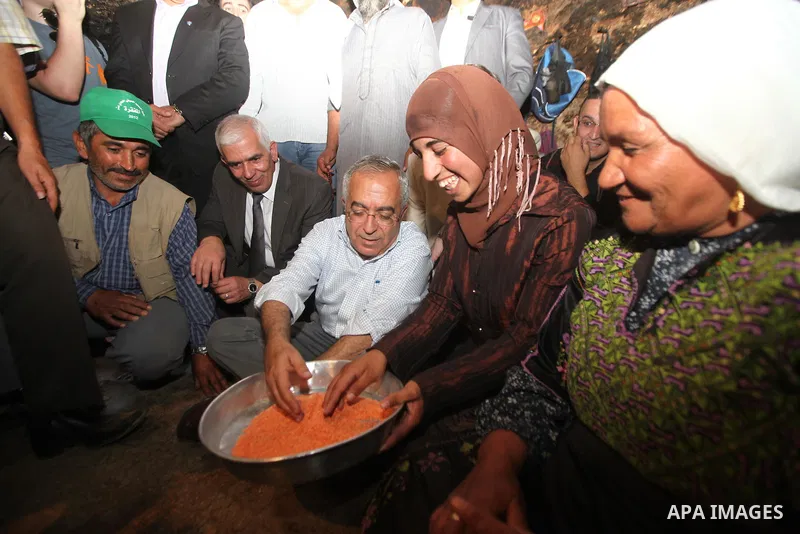 Palestinian Prime Minister, Salam Fayyad, inspects villages in the West Bank city of Hebron on Aug. 08 2012. Photo by Mustafa Abu Dayeh