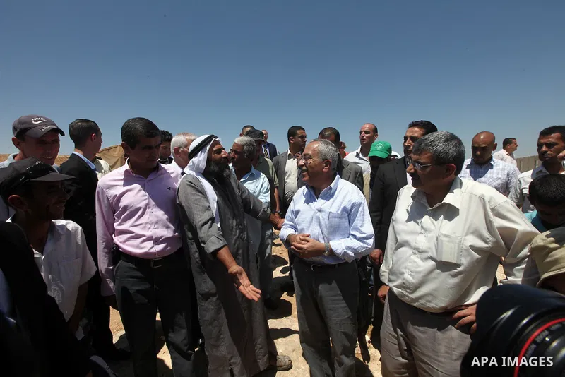 Palestinian Prime Minister, Salam Fayyad, inspects villages in the West Bank city of Hebron on Aug. 08 2012. Photo by Mustafa Abu Dayeh