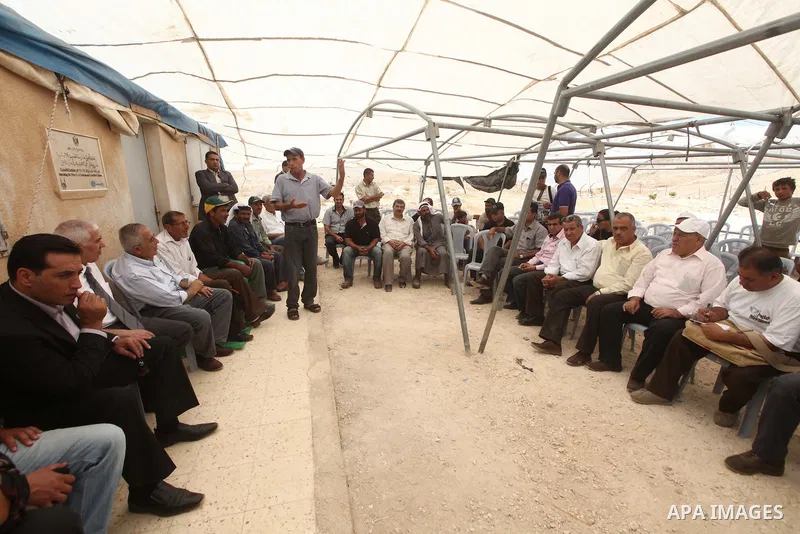 Palestinian Prime Minister, Salam Fayyad, inspects villages in the West Bank city of Hebron on Aug. 08 2012. Photo by Mustafa Abu Dayeh