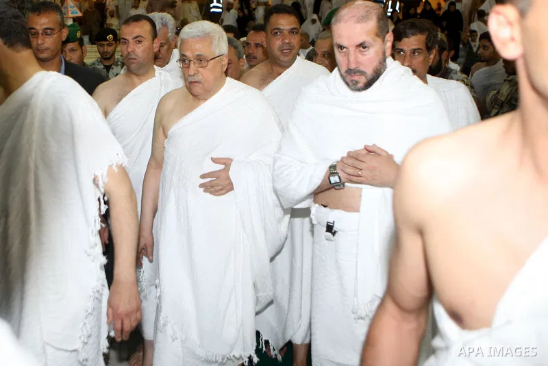 Palestinian President, Mahmoud Abbas (Abu Mazen), while performing Umrah in Mecca, on Aug. 13, 2012. Photo by Thaer Ganaim