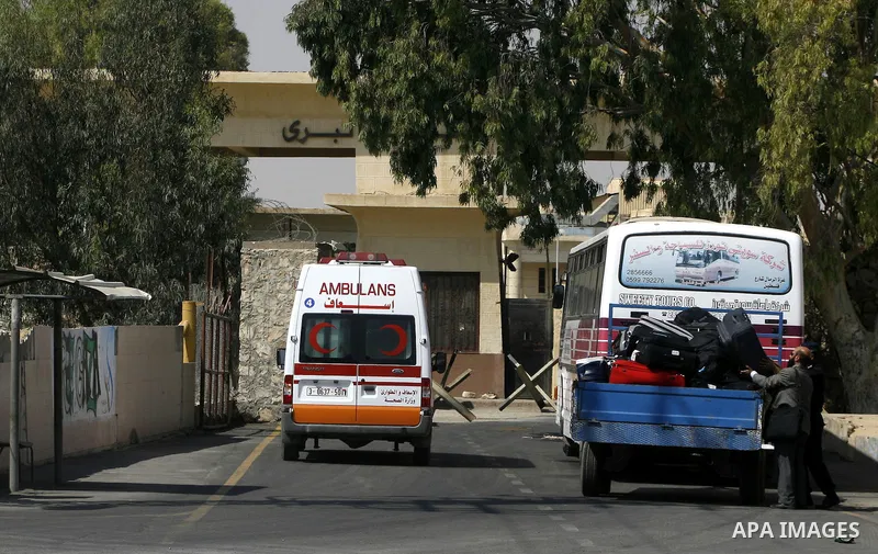 A vehicle enters into Egypt at the Rafah border crossing in the southern Gaza strip, 14 August 2012. Egypt re-opened the Rafah crossing between Egypt and Gaza Strip for the second time since its complete closure in the w...