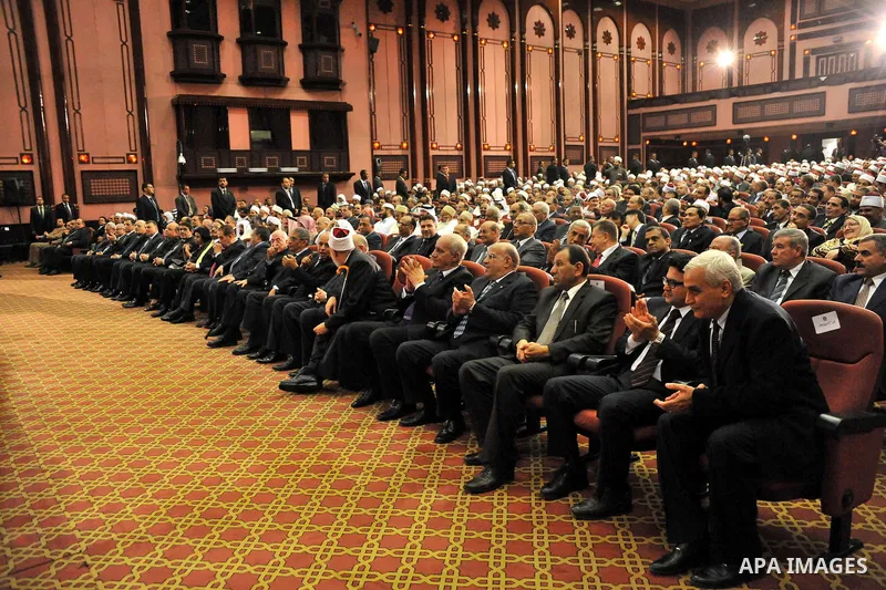Egypt's President Mohamed Morsi (not seen) speaks during the Laylat al-Qadr at Egypt Al-Azhar Conference Center in Nasr City in Cairo August 12, 2012. Mursi dismissed Cairo's two top generals and quashed a military order...