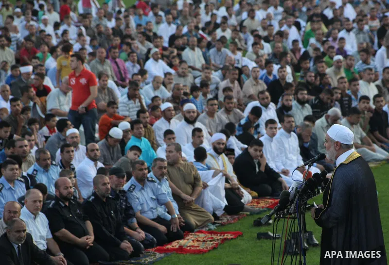 Palestinian Prime Minister in Gaza Strip, Ismail Haniyeh, gives a speech during Eid Al-Fitr prayers in Gaza City August 19, 2012. Eid al-Fitr marks the end of the Muslim holy month of Ramadan. Photo by Ashraf Amra