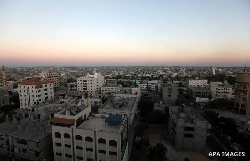 A general view shows Gaza City from the top in the central of Gaza strip, on August 23, 2012. The Gaza Strip has small construction and handicrafts industries, and some farming, including citrus fruits, olives, and lives...