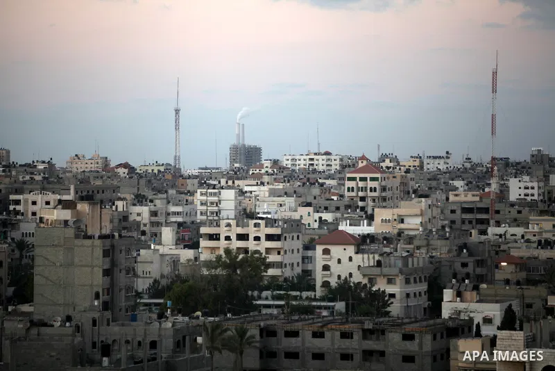 A general view shows Gaza City from the top in the central of Gaza strip, on August 23, 2012. The Gaza Strip has small construction and handicrafts industries, and some farming, including citrus fruits, olives, and lives...
