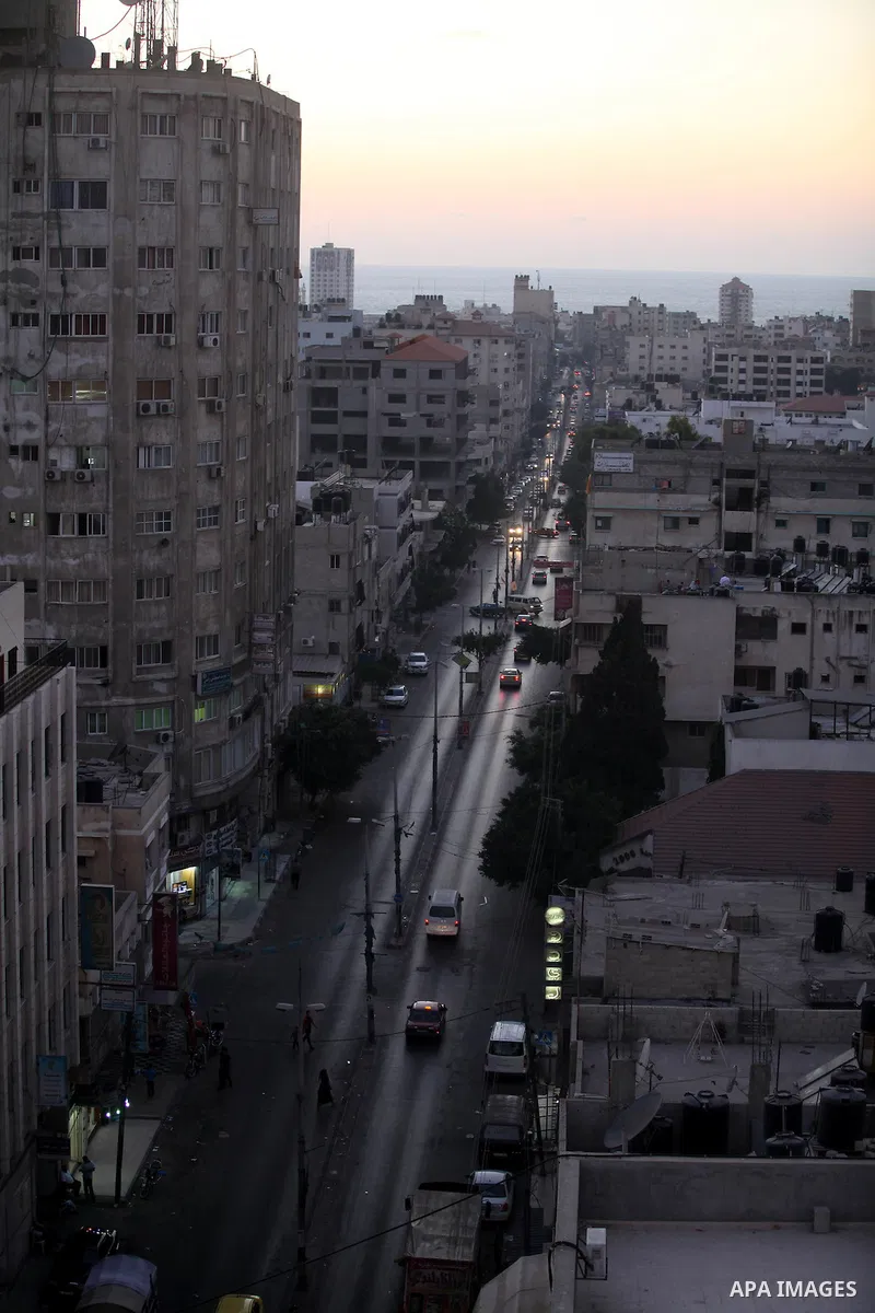 A general view shows Gaza City from the top in the central of Gaza strip, on August 23, 2012. The Gaza Strip has small construction and handicrafts industries, and some farming, including citrus fruits, olives, and lives...