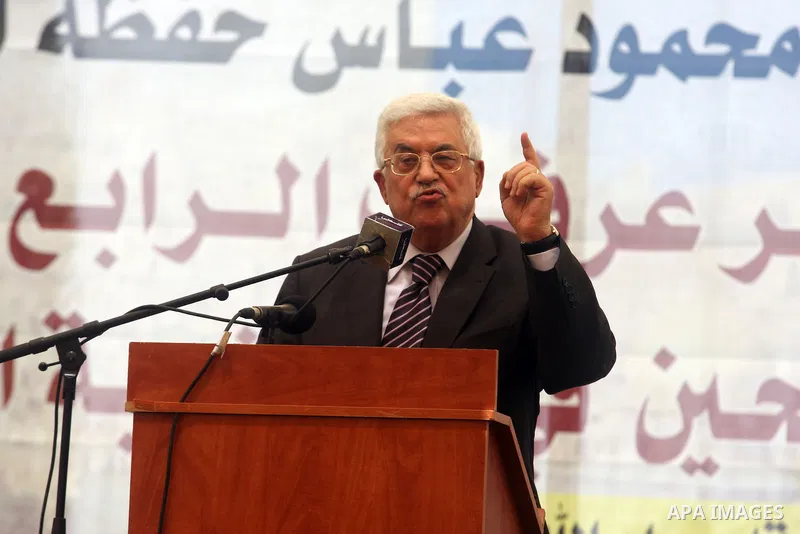 Palestinian President Mahmoud Abbas ( Abu Mazen ) speaks during a graduation ceremony for high school students in the West Bank city of Ramallah, Sunday, Aug 26, 2012. Photo by Issam Rimawi