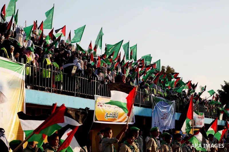 Palestinians attend a festival entitled "Jerusalem in our eyes" organized by Hamas movement, marking the 43rd anniversary of burning down al-Aqsa mosque in Gaza city on 30 Aug 2012. The Australian Jewish Dennis Michael R...