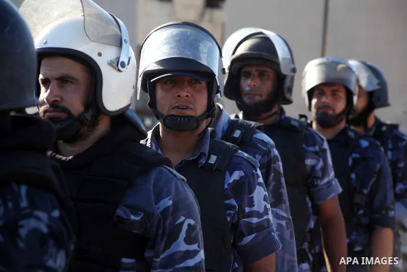 Members of Hamas security forces patrol in a street in Gaza City September 1, 2012. Photo by Ashraf Amra