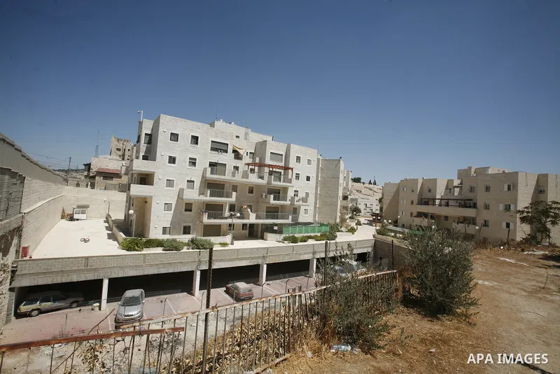 A general view from a Palestinian house which Israeli police evict his owner in Ras al-Amoud neighborhood, south of al-Aqsa Mosque in Jerusalem's Old City, on 02 Septemper 2012. The Hamadallah's house is located in the m...