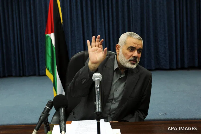 Ismail Haniya, the head of the Hamas government in the Gaza Strip, speaks during the first meeting of the Government in Gaza City on September 4, 2012. Haniya, announced a cabinet reshuffle, appointing seven new minister...