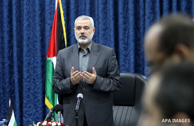 Ismail Haniya, the head of the Hamas government in the Gaza Strip, speaks during the first meeting of the Government in Gaza City on September 4, 2012. Haniya, announced a cabinet reshuffle, appointing seven new minister...