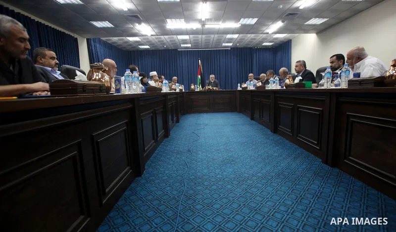 Ismail Haniya, the head of the Hamas government in the Gaza Strip, speaks during the first meeting of the Government in Gaza City on September 4, 2012. Haniya, announced a cabinet reshuffle, appointing seven new minister...