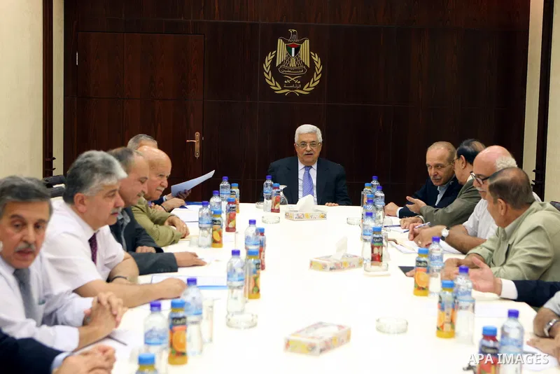 Palestinian President Mahmoud Abbas (Abu Mazen) meets with of the Executive Committee of the Palestine Liberation Organization, in the West Bank city of Ramallah, on Sep. 04, 2012. Photo by Thaer Ganaim