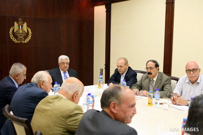 Palestinian President Mahmoud Abbas (Abu Mazen) meets with of the Executive Committee of the Palestine Liberation Organization, in the West Bank city of Ramallah, on Sep. 04, 2012. Photo by Thaer Ganaim