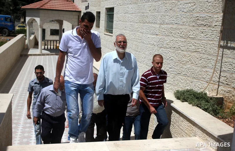 A Palestinian deputy in Legislative Council by the Department of Jerusalem, Mohammed Abu Teir, greet by family and relatives after his release from the Ofer military prison, in the West Bank city of Ramallah September 5,...