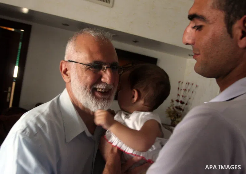 A Palestinian deputy in Legislative Council by the Department of Jerusalem, Mohammed Abu Teir, greet by family and relatives after his release from the Ofer military prison, in the West Bank city of Ramallah September 5,...