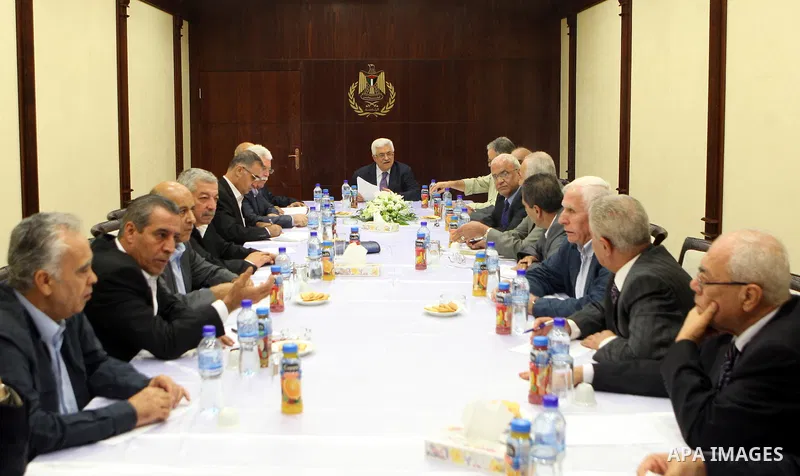 Palestinian President Mahmoud Abbas (Abu Mazen) meets with of the Central Committee of the Fatah movement, in the West Bank city of Ramallah, on Sep. 08, 2012. Photo by Thaer Ganaim