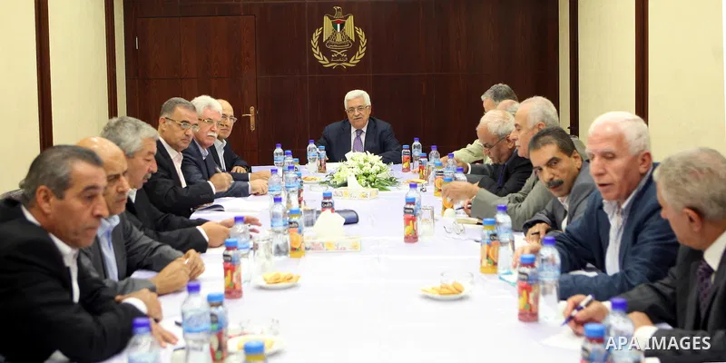 Palestinian President Mahmoud Abbas (Abu Mazen) meets with of the Central Committee of the Fatah movement, in the West Bank city of Ramallah, on Sep. 08, 2012. Photo by Thaer Ganaim