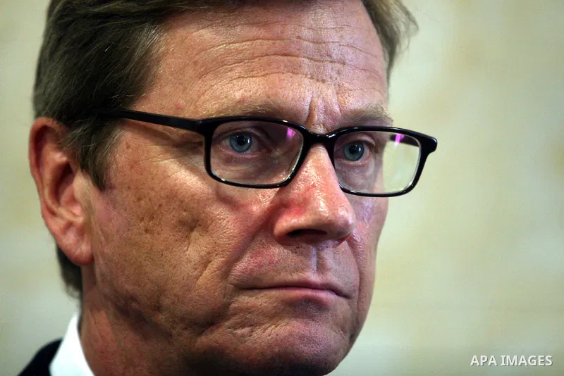 German Foreign Minister Guido Westerwelle speaks to the media following a meeting with Palestinian Prime Minister Salam Fayyad, in the West Bank city of Ramallah, 09 September 2012. Westerwelle came for a one day visit t...