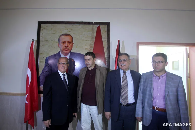 Consul General Shaker Ozcan Turkish Torlnr, visits Islamic University in Gaza City, on Sep. 12, 2012. Photo by Ashraf Amra