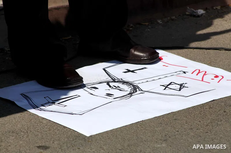 Palestinians protest against the movie, "Innocence of Muslims," in front of the Legislative Council in Gaza City, Sept. 13, 2012. Muslim anger over perceived Western insults to Islam has exploded several times, most rece...