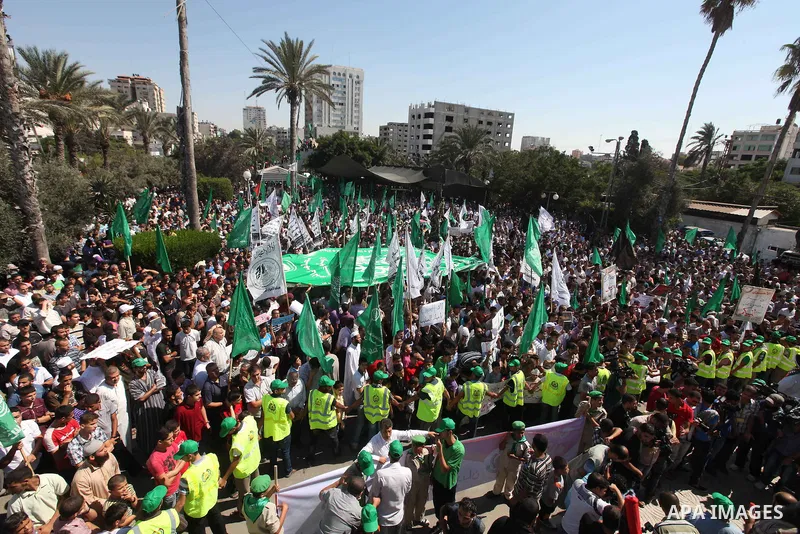 Palestinians shout anti-U.S. slogans during a demonstration against the controversial film 'Innocence of Muslims' in Gaza City, on September 14, 2012. The controversial low budget film reportedly made by an Israeli-Ameri...