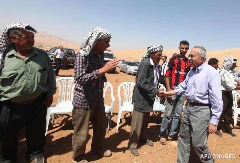 Palestinian Prime Minister Salam Fayyad during his visit to Tubas and the northern Jordan Valley in the West Bank on Sept. 16, 2012. Photo by Mustafa Abu Dayeh