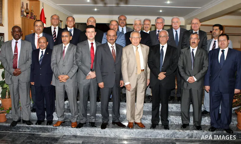 Palestinian President Mahmoud Abbas ( Abu Mazen ) meets with Arab ambassadors in the Turkish capital Ankara, Sept. 22, 2012. Photo by Thaer Ganaim