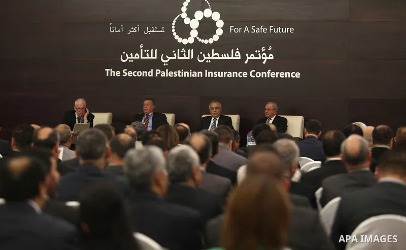 Palestinian Prime Minister, Salam Fayyad, speaks during of the second Conference on Palestine insurance companies, in the West Bank city of Ramallah, on Sep. 24, 2012. Photo by Mustafa Abu Dayeh