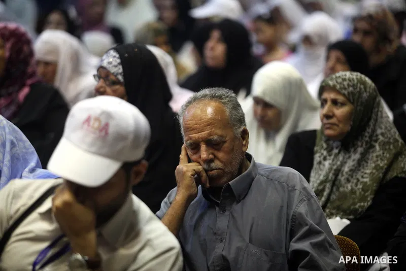 Palestinians attend the ceremony of The International Day of Older Persons in Gaza city on October 1, 2012. The Day of Older Persons is celebrated by raising awareness about issues affecting the elderly, such as senescen...