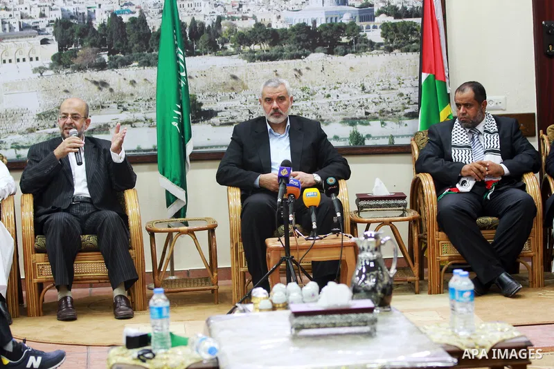 Palestinian Prime Minister in Gaza Strip, Ismail Haniyeh, receives convoy of "Miles of Smiles 16" in his office in Gaza City on October 1, 2012. Photo by Mohammed Ostaz